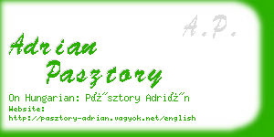 adrian pasztory business card